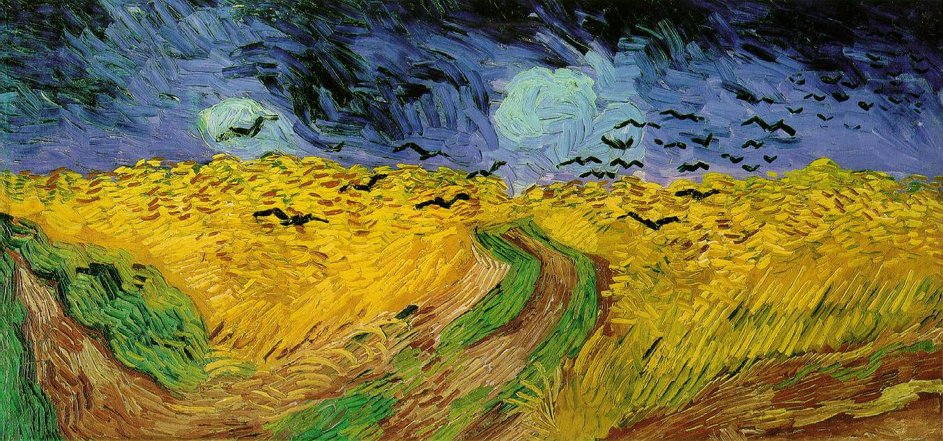 Campo di grano con corvi