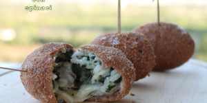 Arancine del riciclo con spinaci