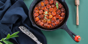 Tarte tatin glutenfree (alleggerita) ai pomodorini confit