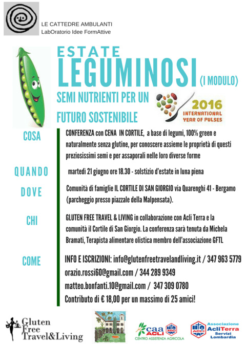 Locandina ESTATE LEGUMINOSI_ Gluten Free Travel & Living