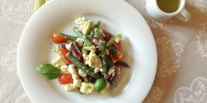 Insalata di avocado, fagiolini e feta