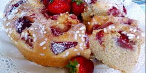 Ciambella alle fragole senza glutine