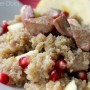 Insalata di quinoa con pollo mela e melagrana