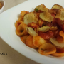 Orecchiette agli scampi con topinambur