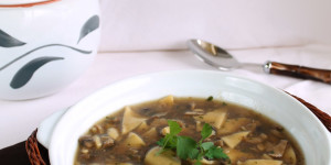 Zuppa di porcini e maltagliati