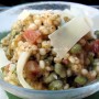 Sorgo bianco con favette, pecorino e pancetta