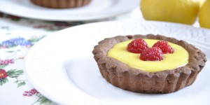 Crostatine al cacao e lemon curd