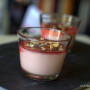 Panna cotta con rabarbaro e croccante salato