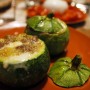 Zucchine tonde ripiene veloci al microonde