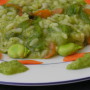 Risotto alle fave e crema di zucchine