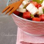 insalata di riso rosso, anguria e feta