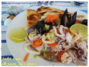 Insalata di mare allo zenzero, lime e tabasco