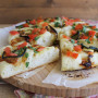 Focaccia con stracchino e zucchine gluten free