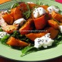 Insalata di zucca arrosto al timo con rucola e mozzarella di bufala