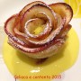 Roselline di mele in sfoglia con crema pasticcera e cannella