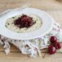 Risotto con ciliegie e robiola senza glutine