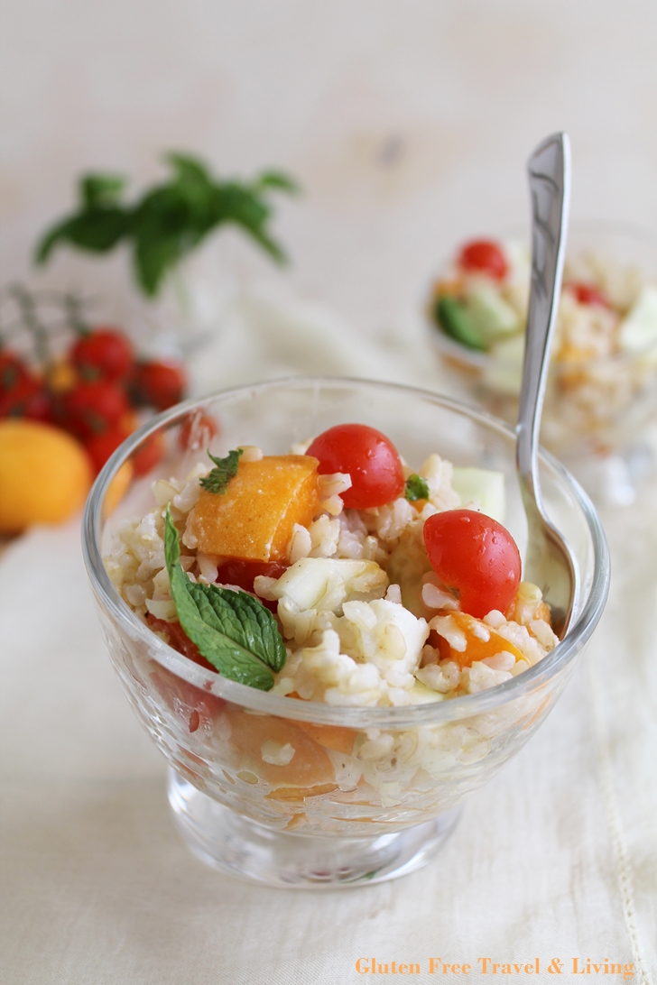 Insalata di riso e albicocche senza glutine - Gluten Free Travel and Living