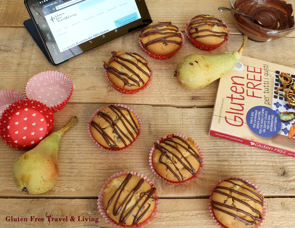 Muffins con pere e cioccolato senza glutine - Gluten Free Travel and Living