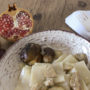 Mezze maniche con porcini e melagrana