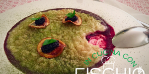 Risotto del bosco con castagne, funghi, more e mirtilli