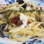 Spaghetti senza glutine con funghi cardoncelli e pomodori secchi