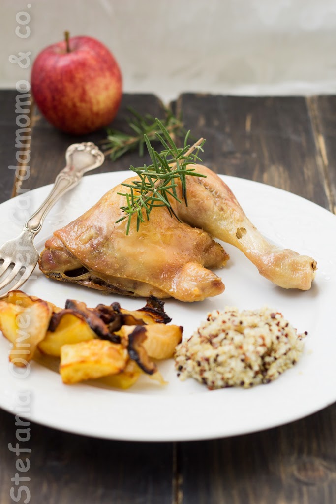 Pollo con patate, funghi e cipolle e contorno di quinoa - Gluten Free Travel and Living