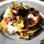 Tagliatelle con verdure arrosto e Squaquerone