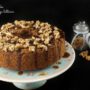 Chiffon cake senza glutine alle noci e miele di castagno con toffee senza latticini