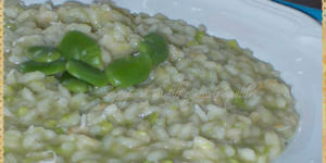 Risotto con purea di fave e provolone di Formia