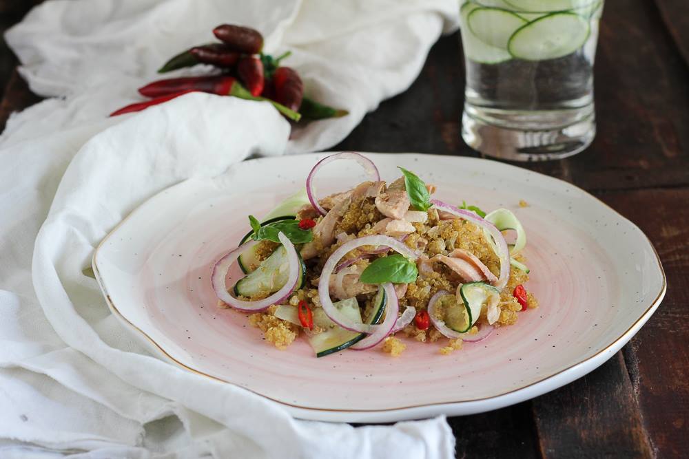 Insalata di sgombro e quinoa croccante - Gluten Free Travel and Living